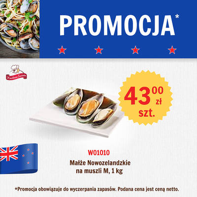 Promocja małże nowozelandzkie 04.2025 reklama FB